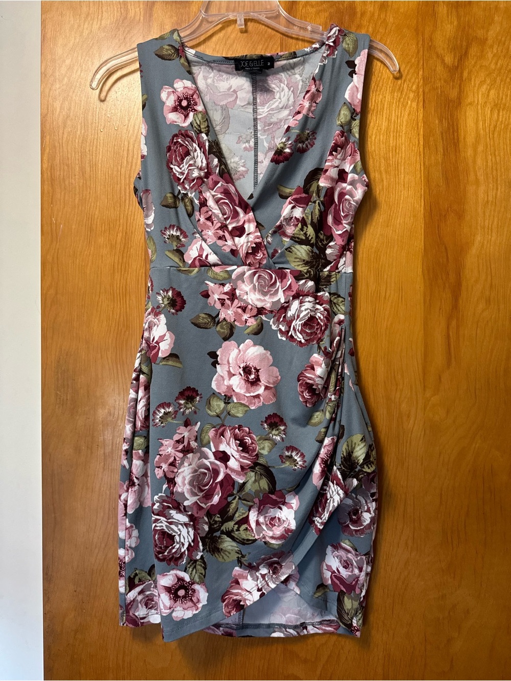 Floral Wrap Bodycon Dress – Size Medium